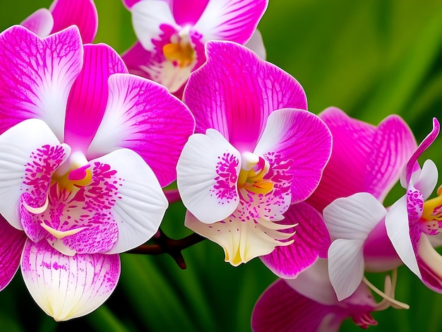 pink and white color orchid