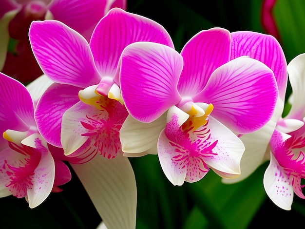 pink and white color orchid