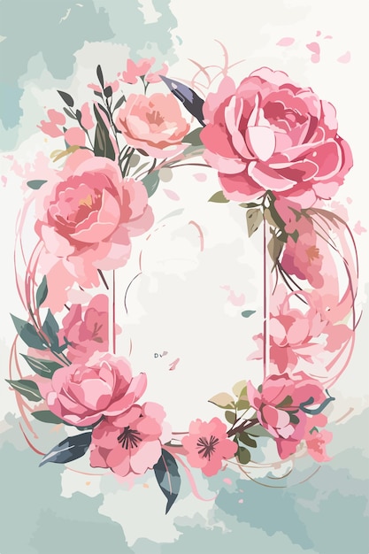 a pink and white floral print of roses.