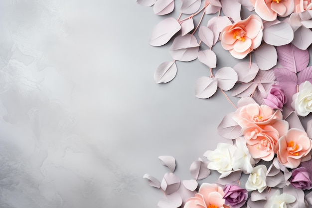 a pink and white flower background with a white background.