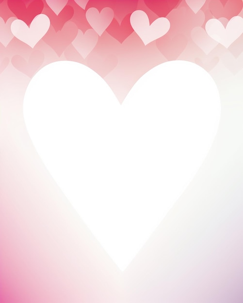 A pink and white heart with a white heart on it.