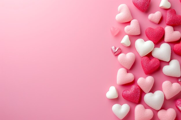 pink and white hearts