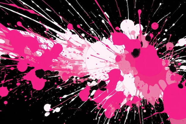 Photo a pink and white paint splatter