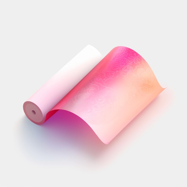 A pink and white paper with a pink and orange stripe.