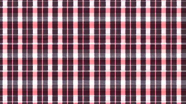 Pink and white plaid fabric with a pink background.