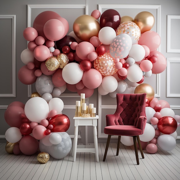 pink_white_red_gold_silver_Ballon_photo_backdrop_with_wh