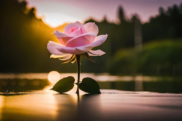 ピンクと白のバラは愛という言葉で示されています