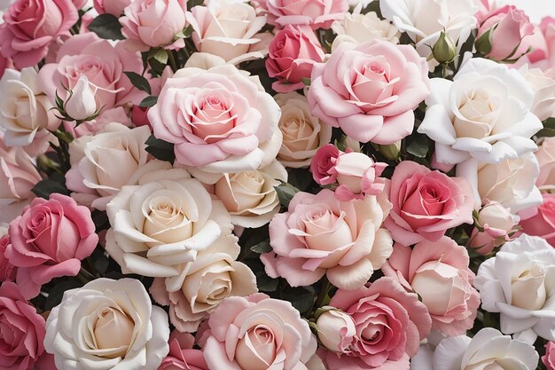 Pink and white rose pattern background