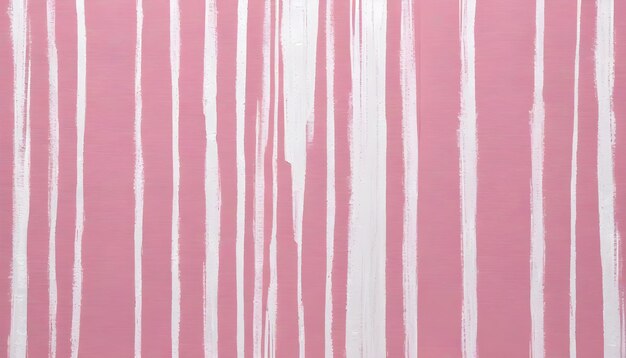 Pink and White Striped Abstract Painting