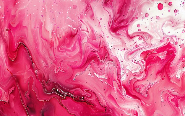 Photo a pink and white swirl pattern with a lot of pink paint ai generated