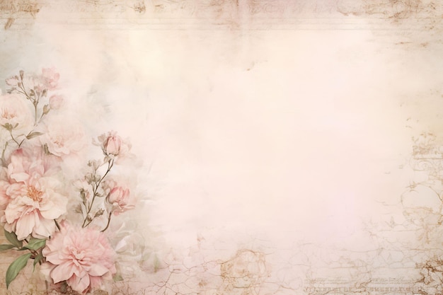 a pink and white wallpaper with a flower on it