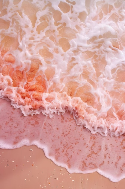 Foto un'onda rosa e bianca del colore rosa