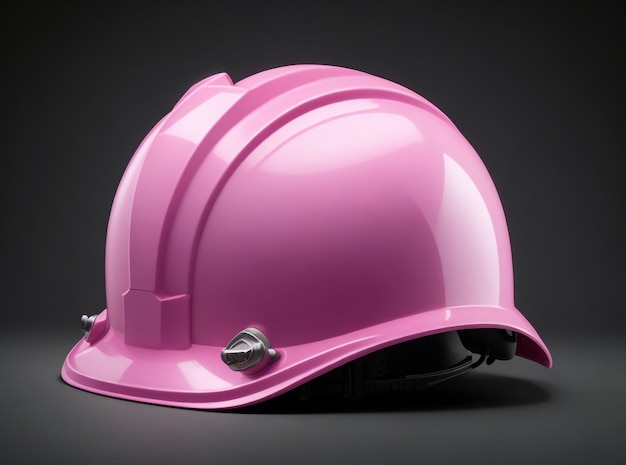 A pink worker's helmet