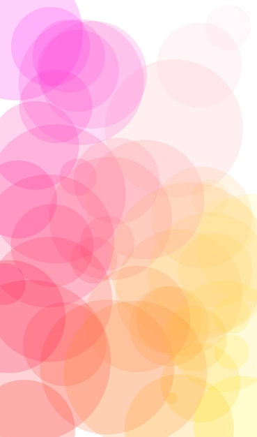 Pink and yellow circles on a white background.