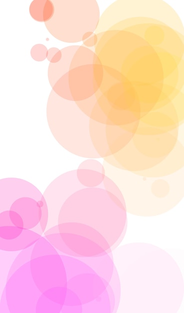 Pink and yellow circles on a white background.