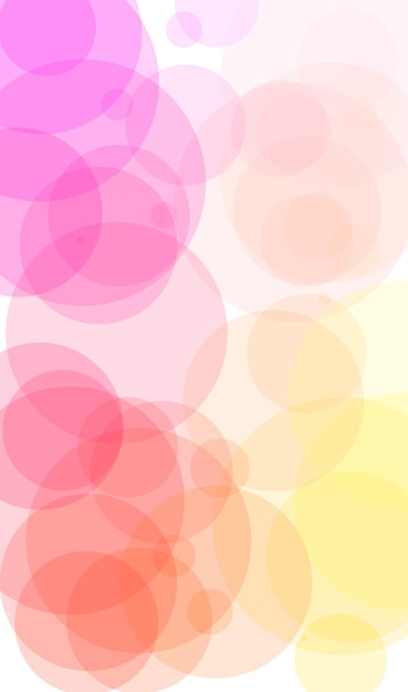 Pink and yellow circles on a white background.