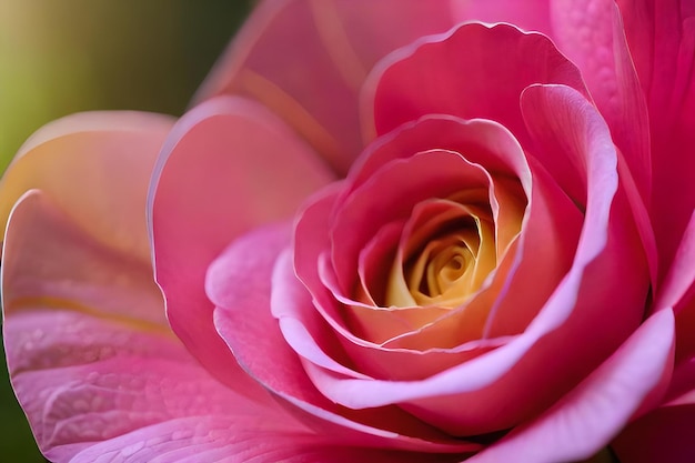 A pink and yellow rose