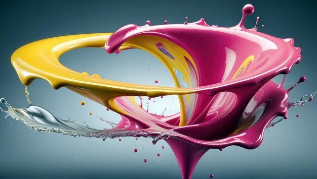 pink and yellow splashing background