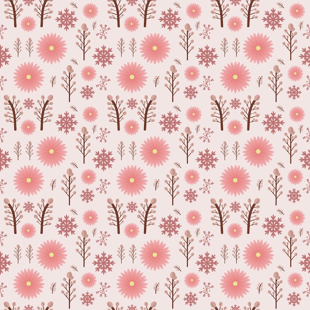 Pinky floral pattern ideas for wallpaper