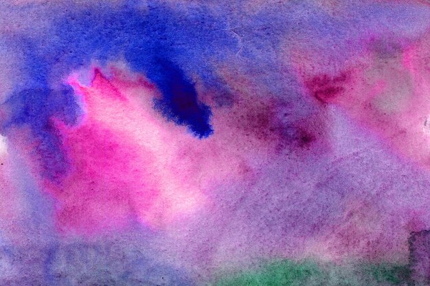 Pinkyellow blue handdrawn watercolor background