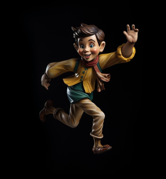 pinocchio running character