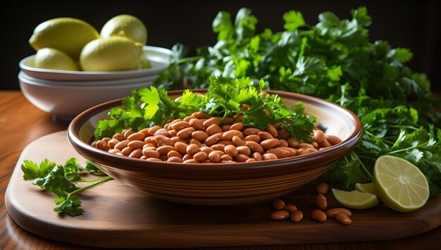 pinto bean on a blank table kitchen food cooking concept background