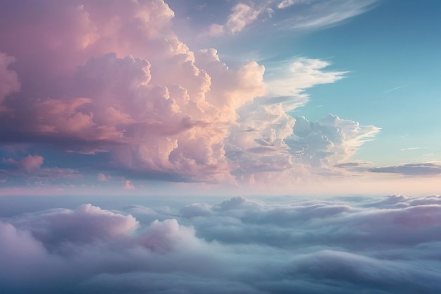 Photo pinturas do ceu uma paleta infinita de cores nas nuvens