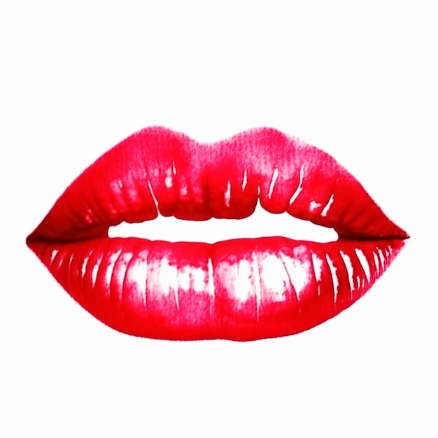 Photo pinup style lip print