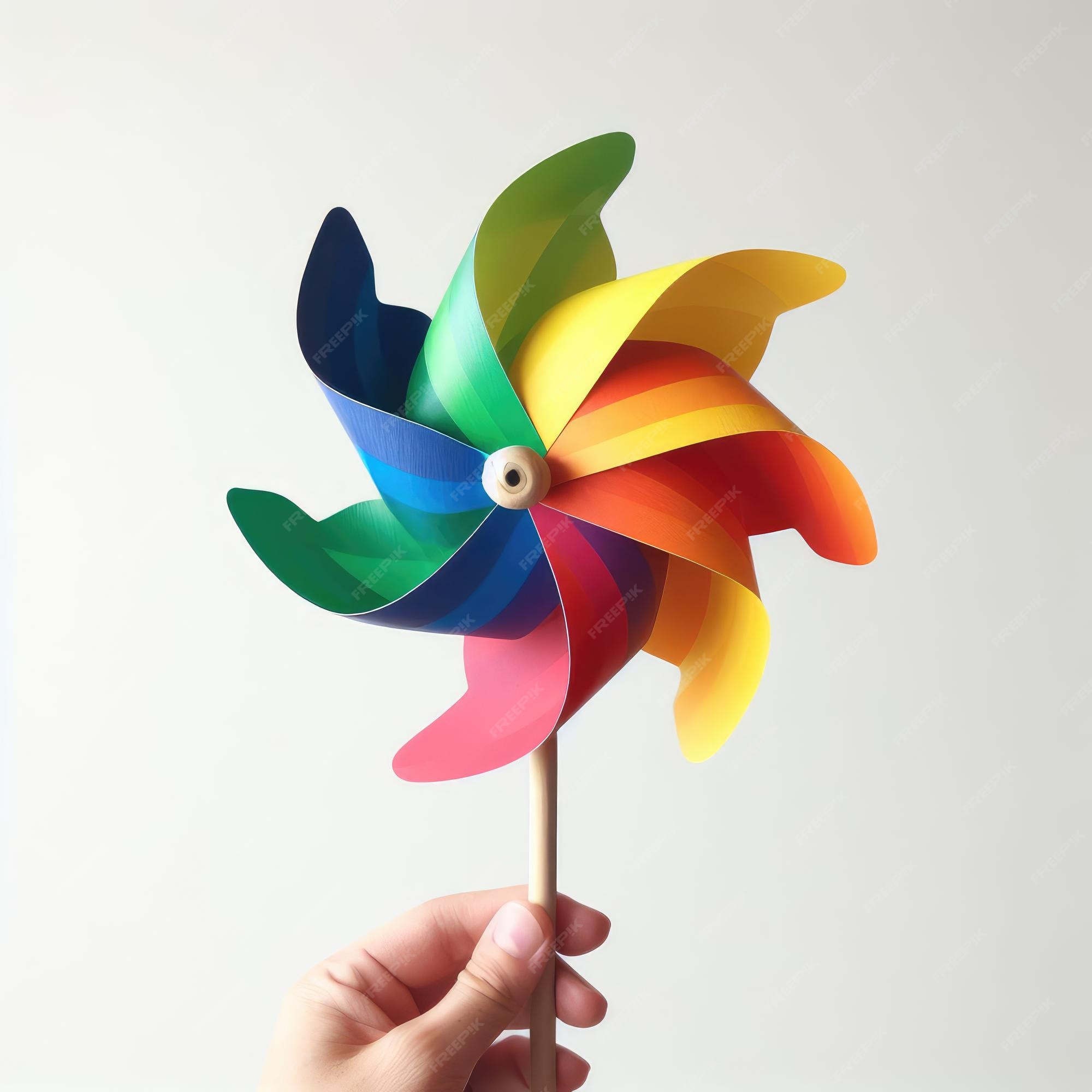 Premium Photo Pinwheel isolated on white Premium Photo Pinwheel isolated on white
