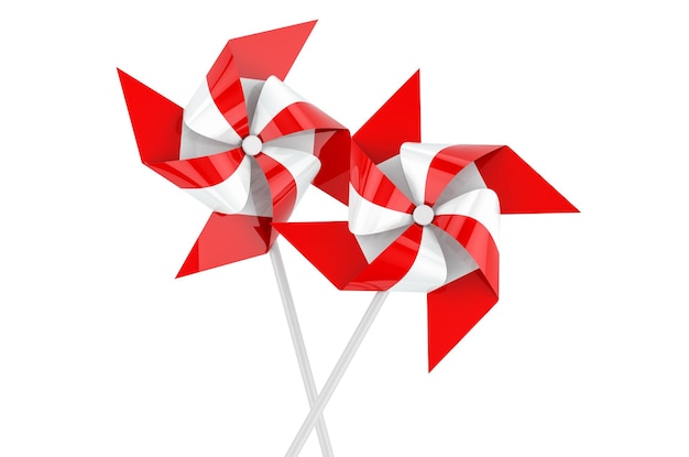 Pinwheel with Polish flag 3D rendering