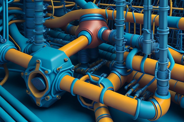 Pioneering the flow handedited generative ai for building piping systems