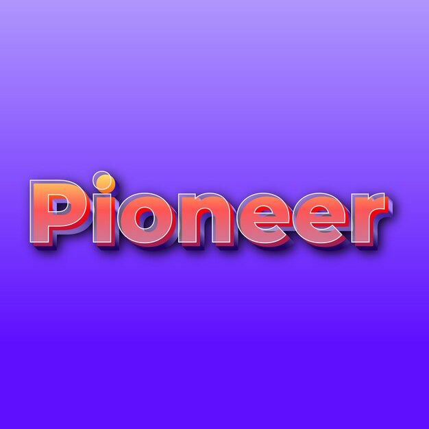 Pioneerテキスト効果JPGグラデーション紫色の背景カード写真
