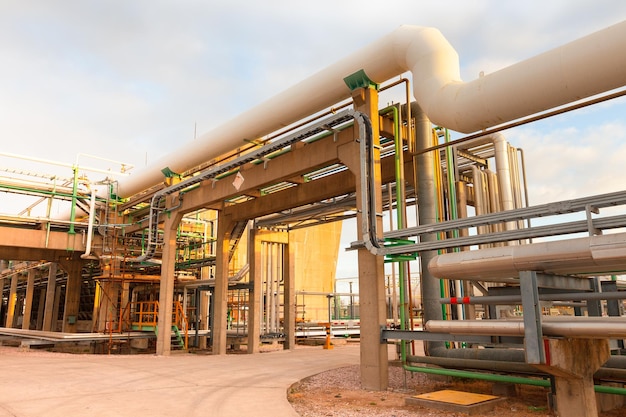 Pipeline in een gasraffinaderij