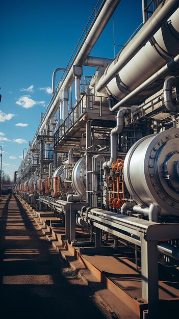 Pipelines en rack voor industriële installaties voor petroleumchemische waterstof of ammoniak