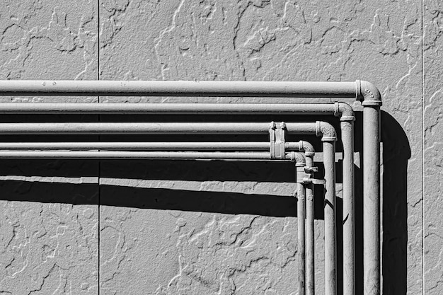 Pipes on exterior wall