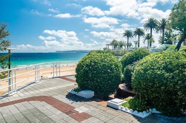 Piquio garden a park in Santander Spain next to Sardinero Beach