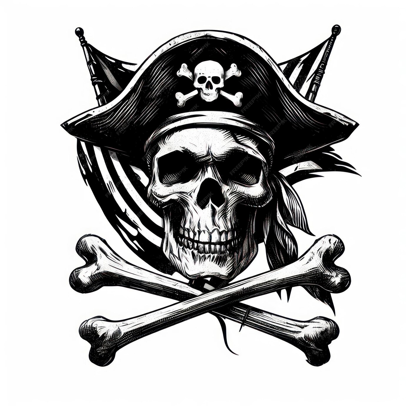 Premium AI Image Pirate Black Flag On White Background Ai Generative premium-ai-image-pirate-black-flag-on-white-background-ai-generative