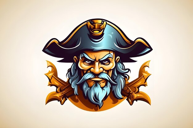 pirate head mascot logo