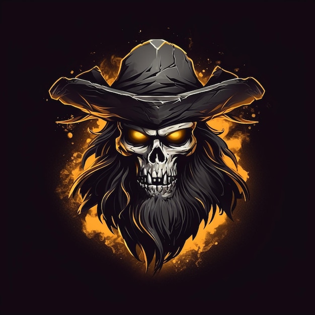pirate logo isolated background