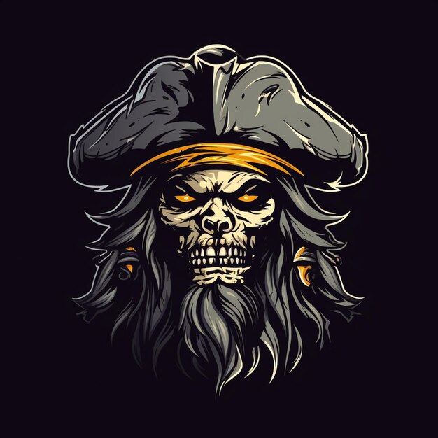 pirate logo isolated background