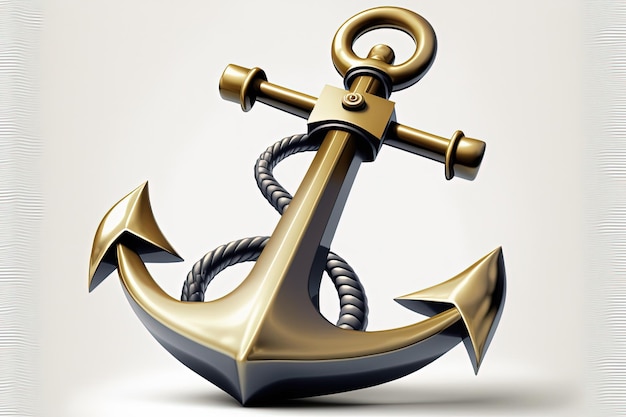 Pirate ship anchor illustration logo icon Generative AI