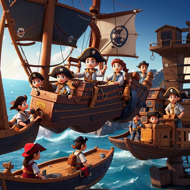 Foto avventura della scuola della nave pirata