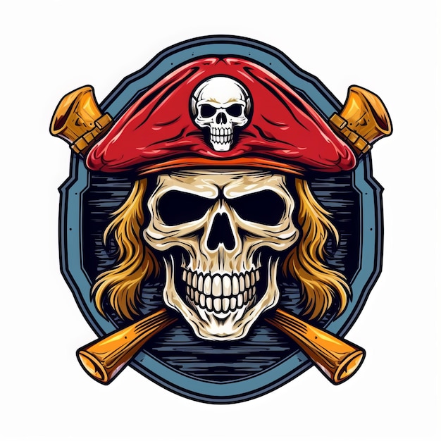 Photo pirate skull emblem