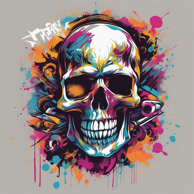 pirate skull tshirt design art