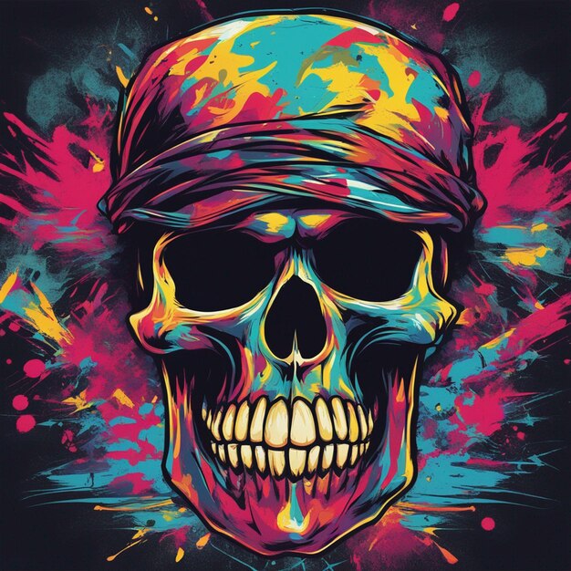 pirate skull tshirt design art