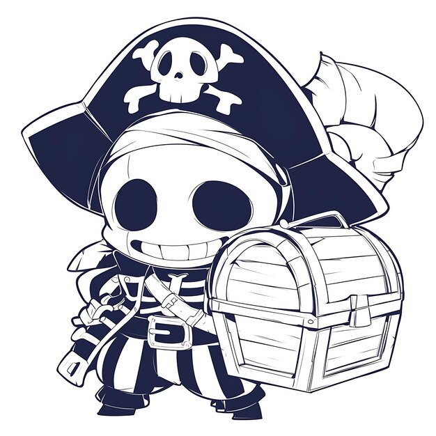 a pirate with a pirate hat and a pirate hat