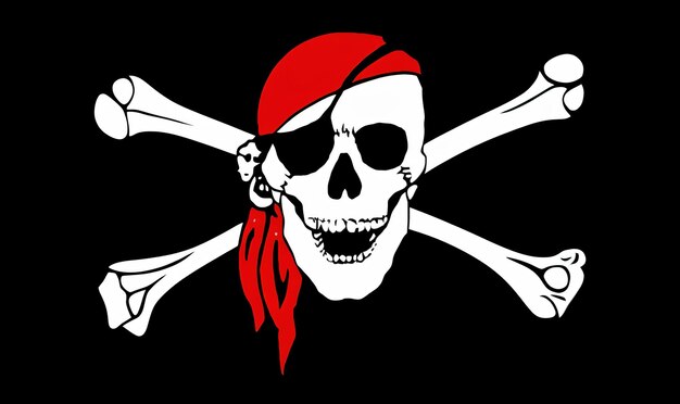 Piraten schedel ontwerp Vector schedel en gekruiste botten