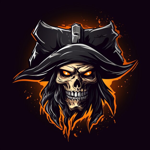 Foto piratenlogo geïsoleerde achtergrond