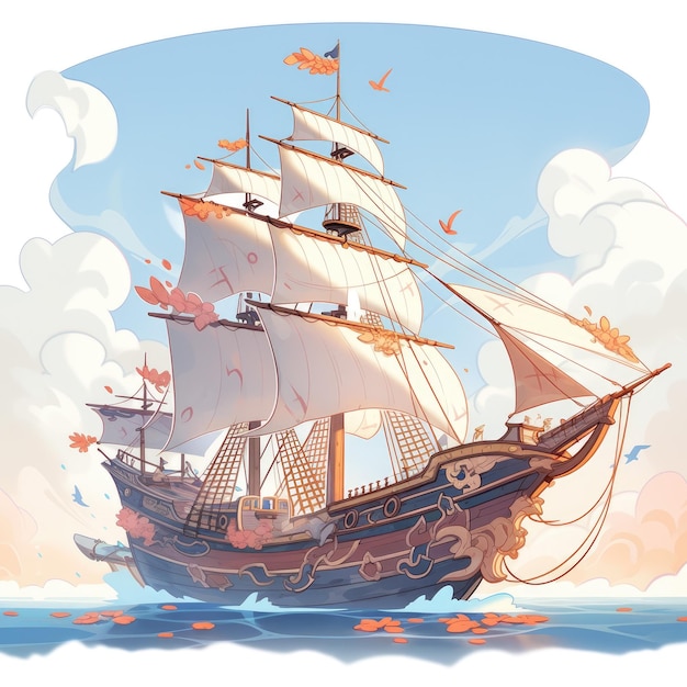 piratenschip illustratie