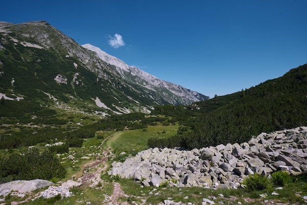 Pirin mountains at summer day Bansko Bulgaria